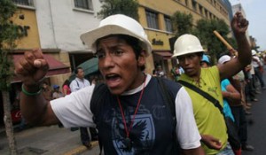 Mineros en Peru en Lucha