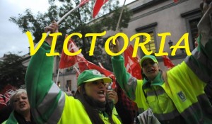 Triunfo del la huelga de limpeza en Madrid