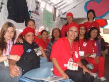 Las 10 trabajadoras en huelga de hambre.