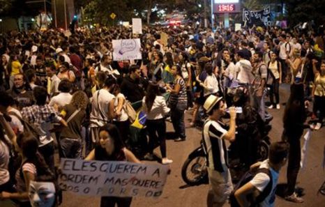Brasil ha vivido una jornada de multitudinarias movilizaciones. (Yuri CORTEZ/AFP) 